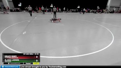 51-55 lbs Cons. Semi - Elaina Ladwig, Wisconsin vs Grace Sinks, TJ Trained Wrestling