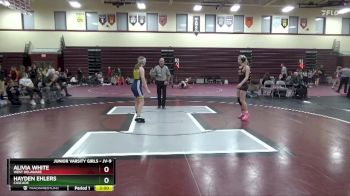 JV-9 lbs Round 1 - Hayden Ehlers, Cascade vs Alivia White, West Delaware