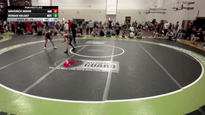 74 lbs Quarters - Maverick Miner, Westfield Razorbacks Wrestling vs Roman Helget, New Ulm Rolling Thunder Wrestling Club