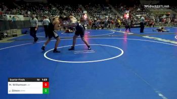 200 lbs Quarterfinal - Maverick Williamson, Jay WC vs Joel Simon, Simmons Academy Wrestling Saw