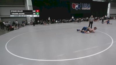 150 lbs Champ. Rd Of 32 - Dysard Miller, Young Guns Nashville Wrestling vs Holden Jacobs, Cardinal Wrestling Club
