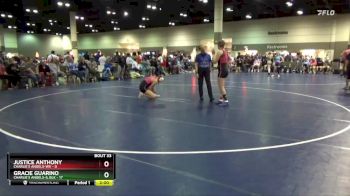 115 lbs Placement Matches (16 Team) - Justice Anthony, Charlie`s Angels-WV vs Gracie Guarino, Charlie`s Angels-IL Blk