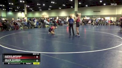 115 lbs Placement Matches (16 Team) - Justice Anthony, Charlie`s Angels-WV vs Gracie Guarino, Charlie`s Angels-IL Blk