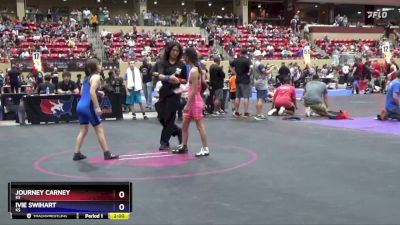 87 lbs Round 1 - Journey Carney, KS vs Ivie Swihart, KS