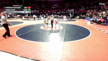 3A 175 lbs Champ. Round 1 - Joseph Fitak, Carol Stream (Glenbard North) vs Christian Wittkamp, Fox Lake (Grant)