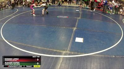 61 lbs Cons. Round 2 - Rudger Hafen, Virgin Valley Bulldogs vs Donnie Lopez, Evanston Elite WC