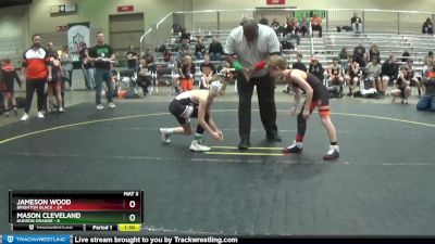 85 lbs Round 3 (4 Team) - Mason Cleveland, Hudson Orange vs Jameson Wood, Brighton Black