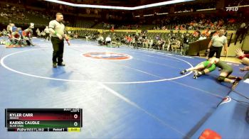 150 Class 2 lbs Cons. Round 2 - Kaiden Caudle, Blair Oaks vs Kyler Carr, Mexico