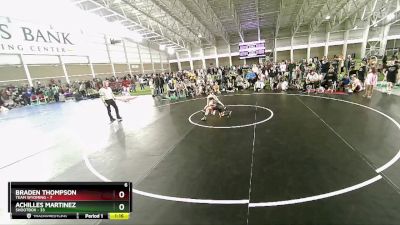 84 lbs Champ Round 1 (16 Team) - Braden Thompson, Team Wyoming vs Achilles Martinez, Shootbox