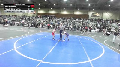 55 lbs Consi Of 4 - Axton Dwyer, Truckee WC vs Francheska Alves, Willows Wrestling