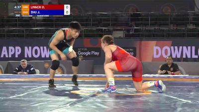 50 kg Bronze - Oksana Livach, UKR vs Jiang Zhu, CHN