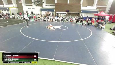 78 lbs Round 3 (4 Team) - Carter Larsen, Utah Black vs Bryson Zunich, Team Wyoming