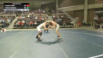 215 Championship Bracket 3rd Place Match - Owen Johnson, New Prague vs Cohen Lumby, Stillwater