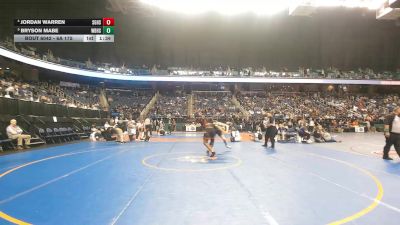 6A 175 lbs Quarterfinal - Bryson Mabe, West Brunswick High School vs Jordan Warren, Southeast Guilford High School