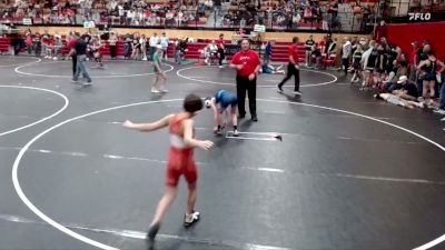 80 lbs Cons. Quarters - Kellen Dschaak, Declo Stingers vs Stetzen Peebles, Cougar Club Wrestling