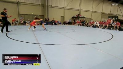 105 lbs Placement Matches (8 Team) - Cate Norden, Texas Red vs Jaleesa Whaley, Georgia Blue