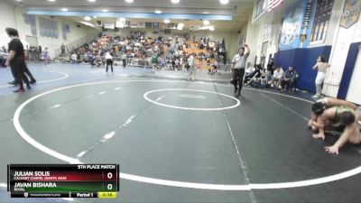 150 lbs 5th Place Match - Javan Bishara, Royal vs Julian Solis, Calvary Chapel (Santa Ana)