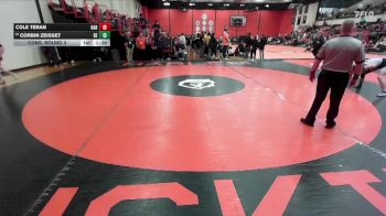 132 lbs Cons. Round 3 - Cole Teran, Machesney Park (HARLEM) vs Corbin Zeisset, Belleville (EAST)