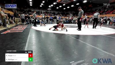 55 lbs Quarterfinal - Kase Hood, Weatherford Youth Wrestling vs Xayden Phillips, Chickasha Youth Wrestling