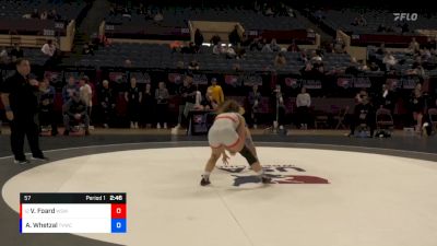 57 lbs Cons. Round 4 - Virginia Foard, Wyoming Seminary Wrestling Club vs Ashley Whetzal, The Valley Wrestling Club