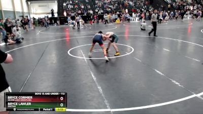 113 lbs Cons. Round 3 - Bryce Lawler, Gretna vs Bryce Cormier, Silver Lake Wrestling