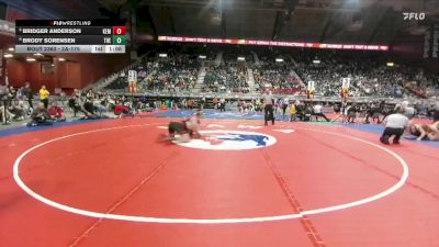 2A-175 lbs 1st Place Match - Bridger Anderson, Kemmerer vs Brody Sorensen, Thermopolis
