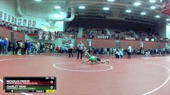 100 lbs Champ. Round 1 - Nicholas Freeze, Midwest Regional Training Center vs Charley Head, Contenders Wrestling Academy