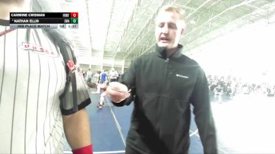 100 lbs 3rd Place Match - Nathan Ellis, Sanderson Wrestling Academy vs Carmine Crisman, North Montana Wrestling Club