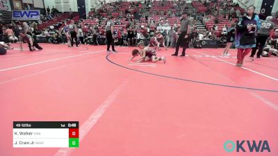 49-52 lbs Semifinal - Kyng Walker, HURRICANE WRESTLING ACADEMY vs Jack Crain Jr, Skiatook Youth Wrestling