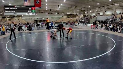 126 lbs 3rd Place - Ryan Dietrick, Ravenwood High School vs Caleb Crisp, Bradley Central High School