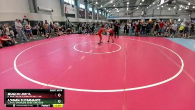 100 lbs Cons. Round 2 - Joaquin Avitia, El Paso Wildcats Wrestling Club vs Adhara Bustamante, El Paso Enforcers Wrestling Club