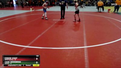 130 lbs Placement (4 Team) - Cade Heidebrink, Adrian vs Conor Voigt, Grand Rapids