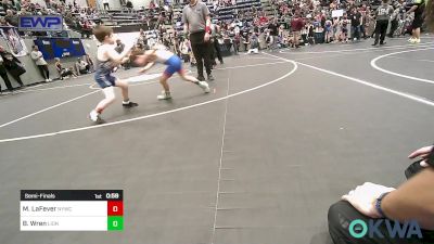 55 lbs Semifinal - Maxen LaFever, Newcastle Youth Wrestling vs Beckham Wren, Lions Wrestling Academy