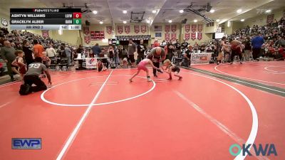 49-52 lbs Rr Rnd 2 - Ashtyn Williams, Locust Grove Youth Wrestling vs Gracelyn Alber, Barnsdall Youth Wrestling