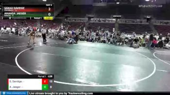 W-130 lbs Quarters & 1st Wb (16 Team) - Amanda Jaeger, Kansas vs Sarah Savidge, Colorado