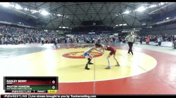 67 lbs Semifinal - Paxton Hanson, Mat Demon Wrestling Club vs Radley Berry, NWWC