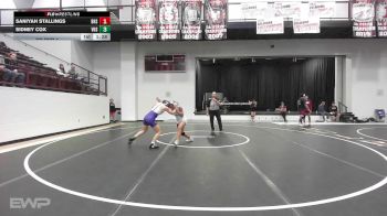 130-135 lbs Rr Rnd 1 - Saniyah Stallings, Bartlesville High School vs Sidney Cox, Vian