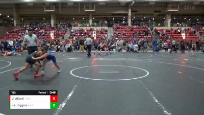 100 lbs 1st Place Match - Jaxson Higgins, Winfield Youth Wrestling Club vs Jayvyn Allami, Team Tulsa Wrestling Club