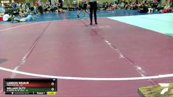 75 lbs Round 2 (6 Team) - William Duty, Alabama Elite Gold vs Landon Wilbur, Predator WC