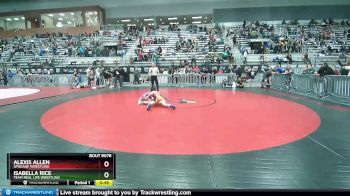 110 lbs Cons. Round 1 - Isabella Rice, Team Real Life Wrestling vs Alexis Allen, Spokane Wrestling