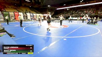 155 Class 1 lbs Cons. Round 2 - Ellyse Lorenson, Palmyra vs Bailey Brown, Knob Noster