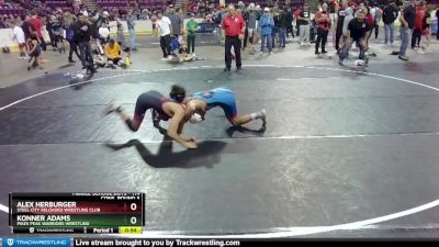 114 lbs Cons. Round 3 - Konner Adams, Pikes Peak Warriors Wrestling vs Alex Herburger, Steel City Reloaded Wrestling Club