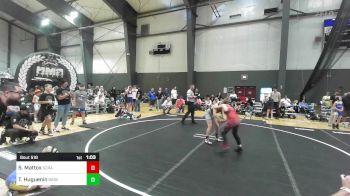 100 lbs Semifinal - Sam Mattox, Scrap Yard Garage vs Tyson Huguenin, Basement Boys