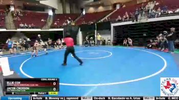 55 lbs Cons. Round 2 - Ellie Cox, Dumas Youth Wrestling Club. Inc. vs Jacob Crosson, Vici Wrestling Club