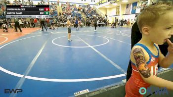 37 lbs Quarterfinal - Owen Harader, Ponca City Wildcat Wrestling vs Austin Davis, Moodys Wrestling Club