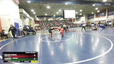 157 lbs Champ. Round 1 - Oscar Farias, Santa Ana vs Gabriel Lopez, Chino Hills