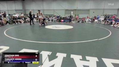 175 lbs Round 1 (8 Team) - Jonathan Sims, Ohio Blue vs Torrance Adkins, Texas Red