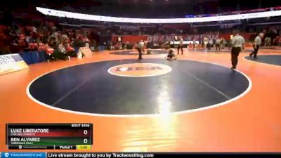 3A 220 lbs Semifinal - Luke Liberatore, Chicago (Marist) vs Ben Alvarez, Yorkville (H.S.)