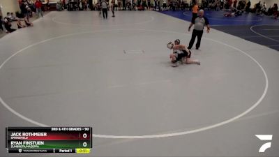 90 lbs Quarterfinal - Ryan Finstuen, Zumbrota/Mazeppa vs Jack Rothmeier, Springfield