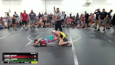 84 lbs Round 2 (6 Team) - Aiden Alborn, Killa Bees vs Gabby Brady, Rampage